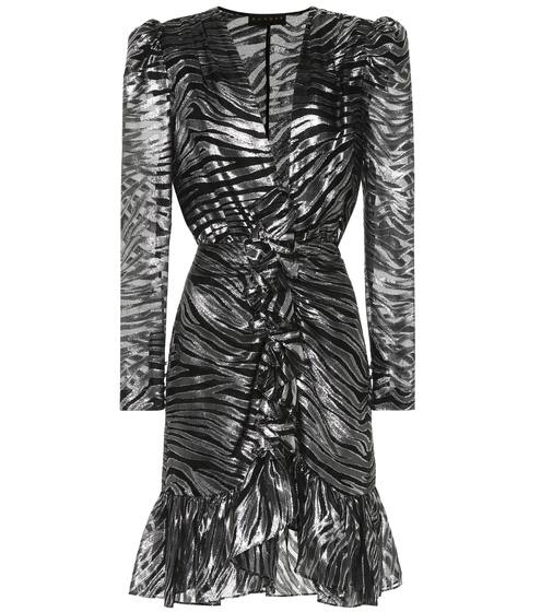 Zebra-print silk-blend minidress | Dundas