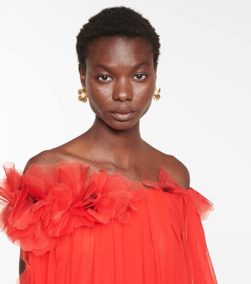 Floral clip-on earrings | Oscar de la Renta