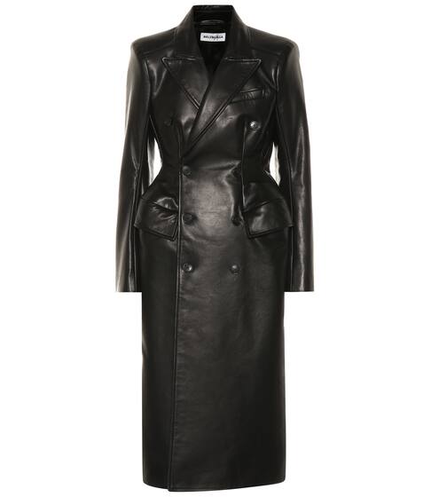 Hourglass leather coat | Balenciaga