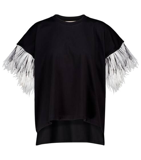 Verziertes T-Shirt mit Federn | Christopher Kane