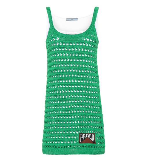 Cotton crocheted minidress | Prada