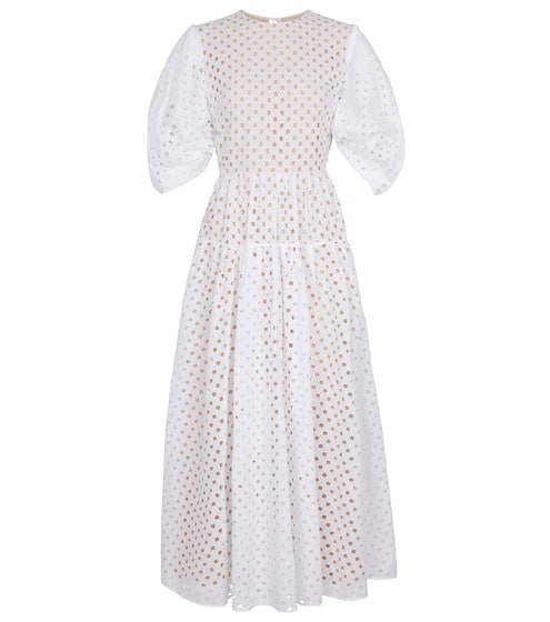 Broderie anglaise cotton maxi dress | Oscar de la Renta