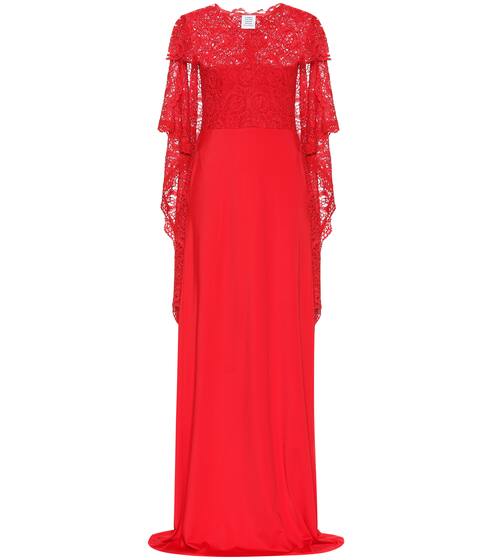 Lace and jersey gown | Vetements