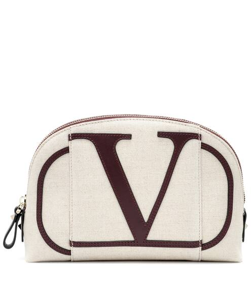 Valentino Garavani VLOGO canvas cosmetics case | Valentino