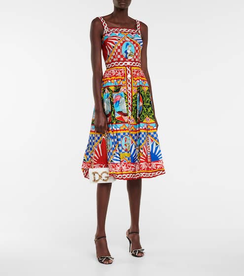Printed cotton midi dress | Dolce & Gabbana