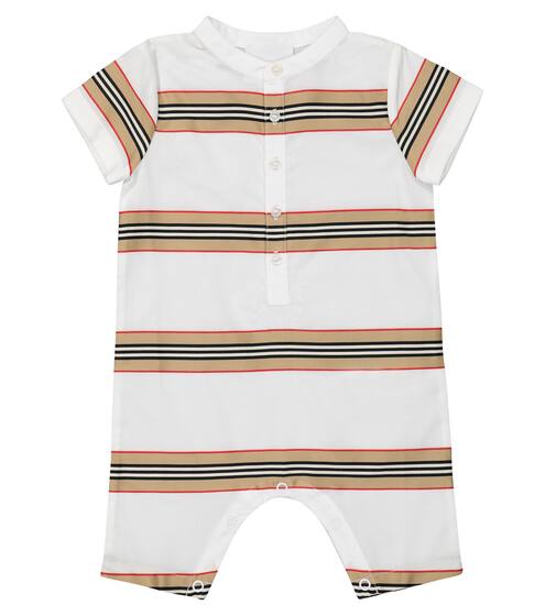 Baby Strampler Icon Stripe aus Baumwolle | Burberry Kids
