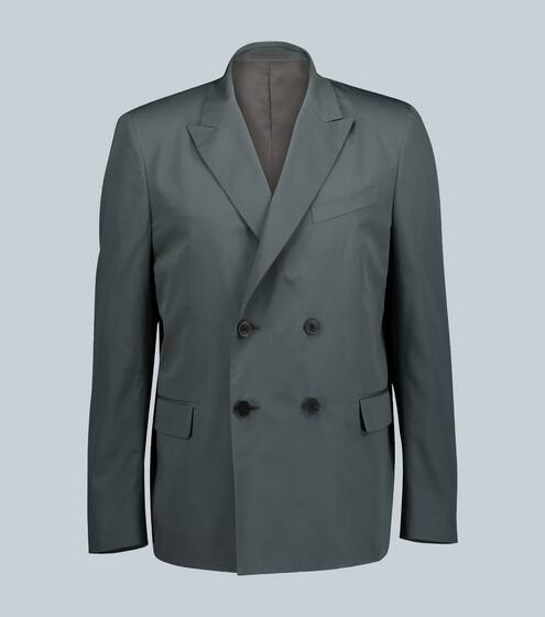 Double-breasted cotton-silk blazer | Valentino