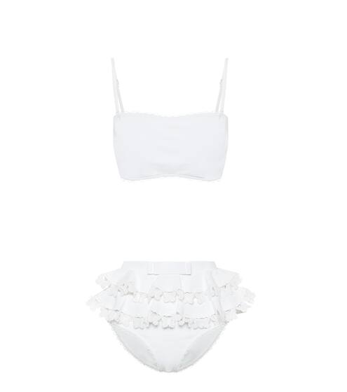 Super Eight lace-trimmed bikini | Zimmermann