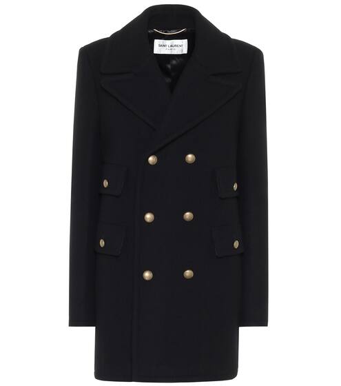 Wool and angora coat | Saint Laurent