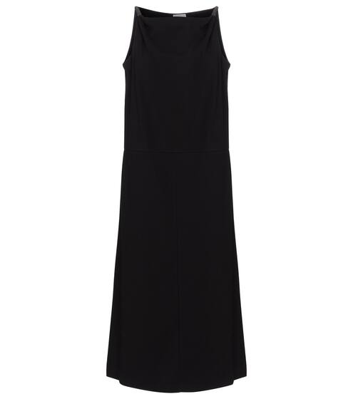 Stretch-cotton jersey midi dress | Brunello Cucinelli