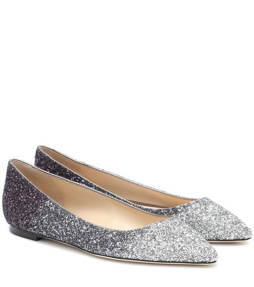 Romy glitter ballet flats | Jimmy Choo