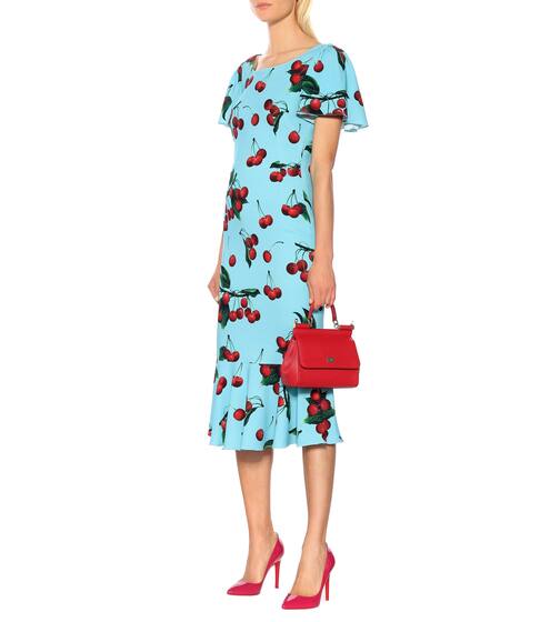 Exclusive to Mytheresa – Cherry printed midi dress | Dolce & Gabbana