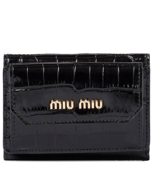 Portafoglio in pelle stampata | Miu Miu