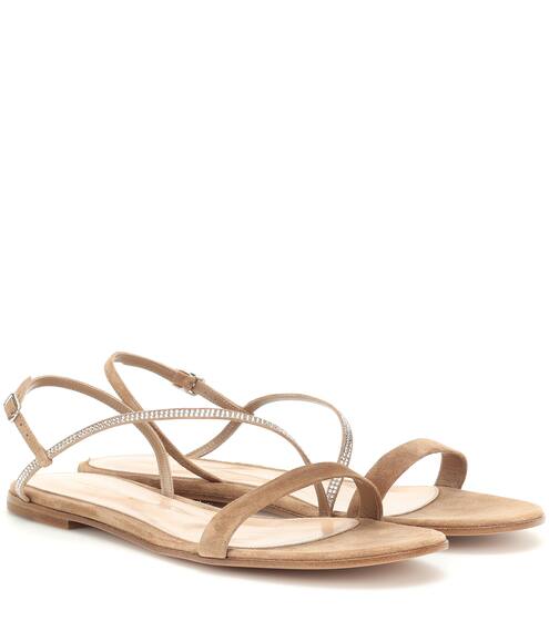 Exclusive to Mytheresa – Camincry embellished suede sandals | Gianvito Rossi