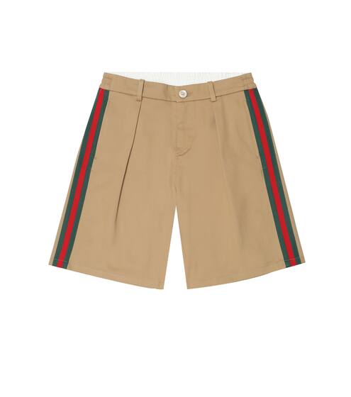Stretch-cotton gabardine shorts | Gucci Kids