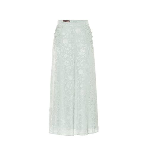 Corinne floral satin midi skirt | AlexaChung