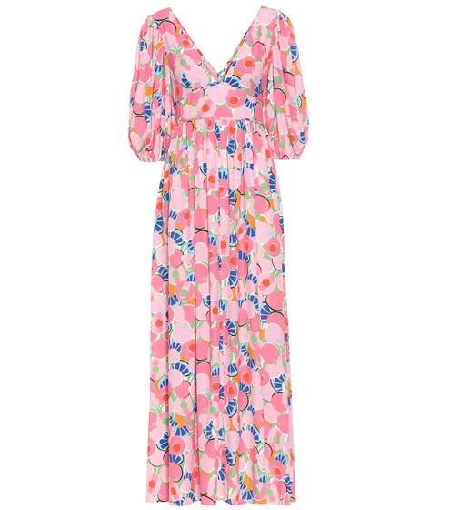 Exclusive to Mytheresa – Affogato printed crêpe maxi dress | Staud