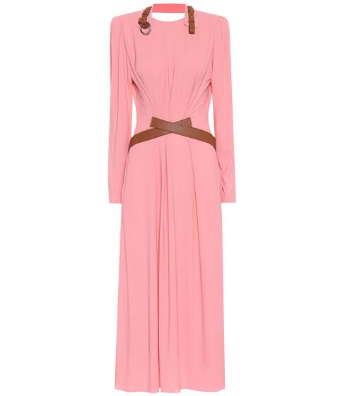 Faux leather-trimmed maxi dress | Stella McCartney