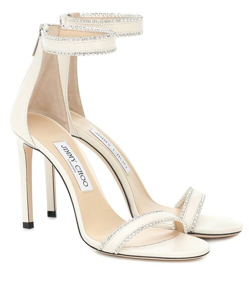 Dochas 100 embellished leather sandals | Jimmy Choo