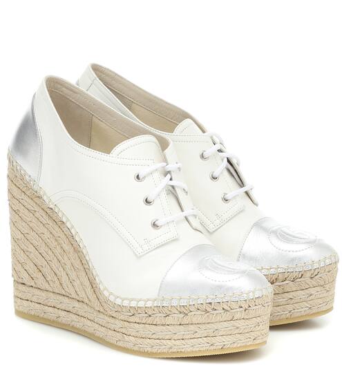 Espadrille-Wedges Pilar aus Leder | Gucci