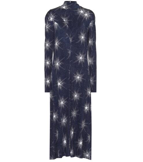 Printed stretch-jersey midi dress | Paco Rabanne