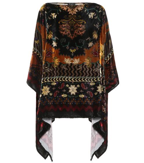 Printed velvet poncho | Etro