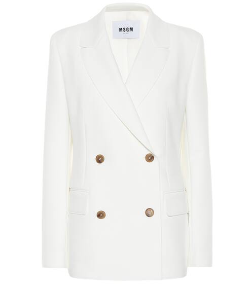 Double-breasted crêpe blazer | MSGM