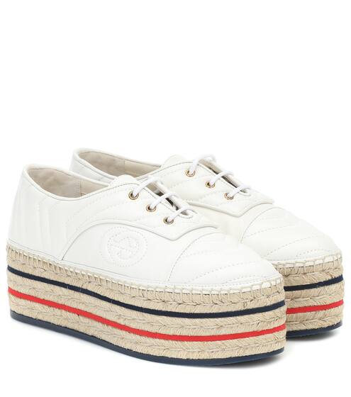 Espadrille-Sneakers aus Leder | Gucci