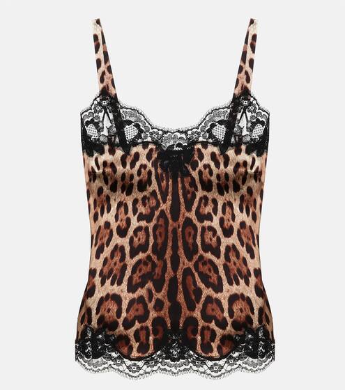 Leopard-print silk-blend camisole | Dolce & Gabbana