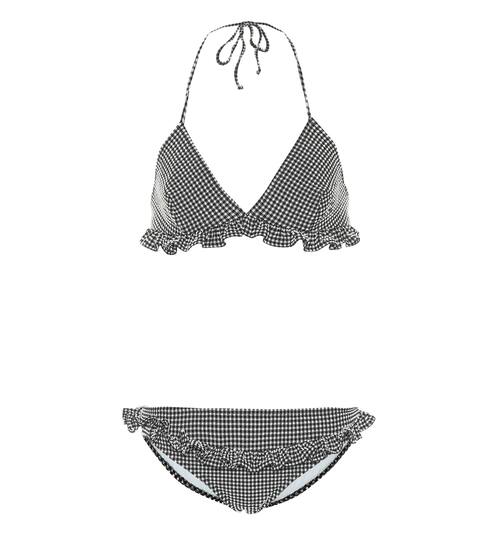 Bikini triangle à carreaux vichy | Miu Miu