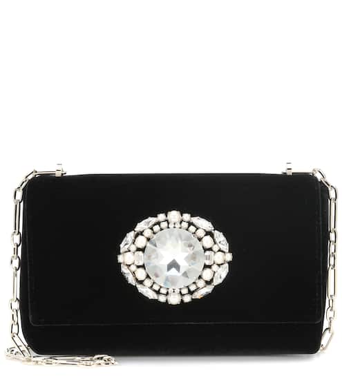 Thea embellished velvet clutch | Jimmy Choo