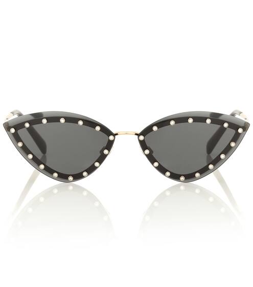 Embellished triangular sunglasses | Valentino