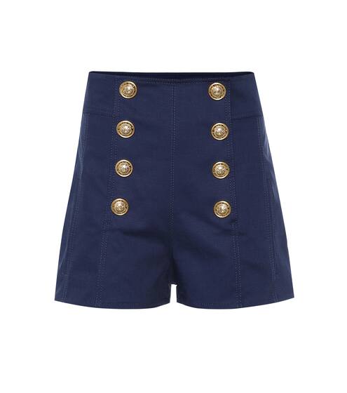 Embellished denim shorts | Balmain