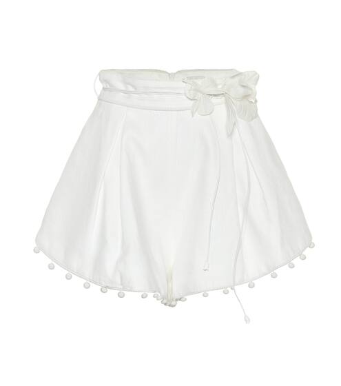 Corsage Bauble linen shorts | Zimmermann