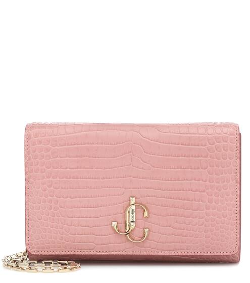 Varenne croc-effect leather clutch | Jimmy Choo