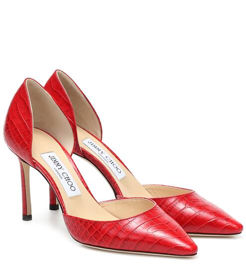 Esther 85 croc-effect leather pumps | Jimmy Choo