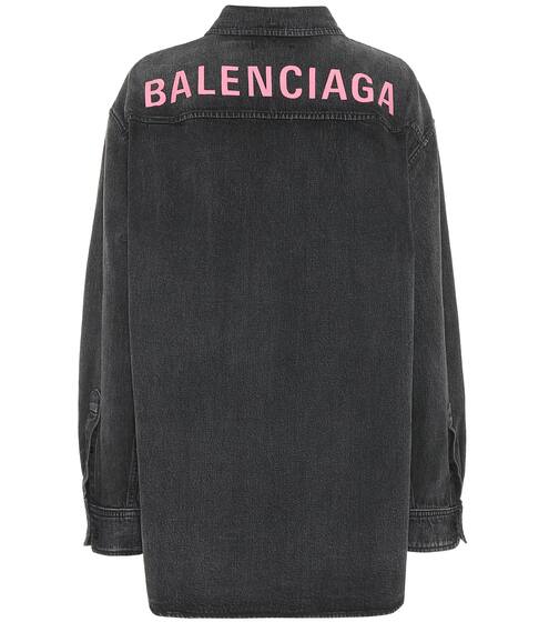 Logo oversized denim jacket | Balenciaga