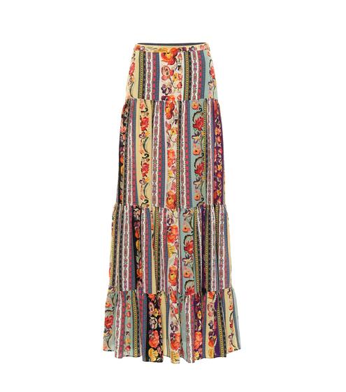 Printed silk maxi skirt | Etro