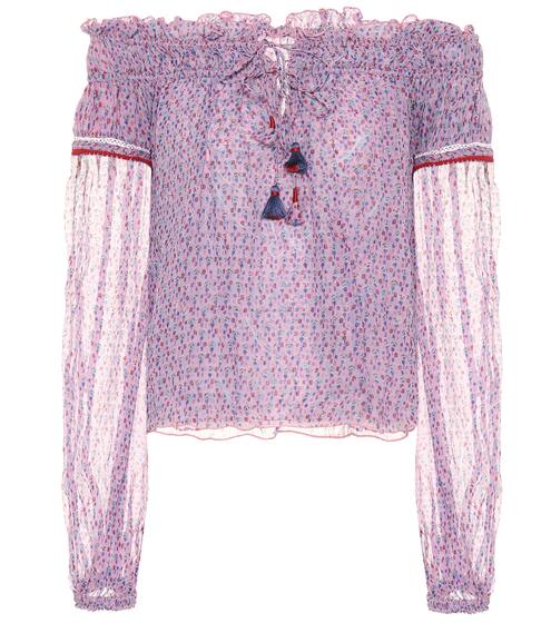 Top Clara in seta a stampa | Poupette St Barth