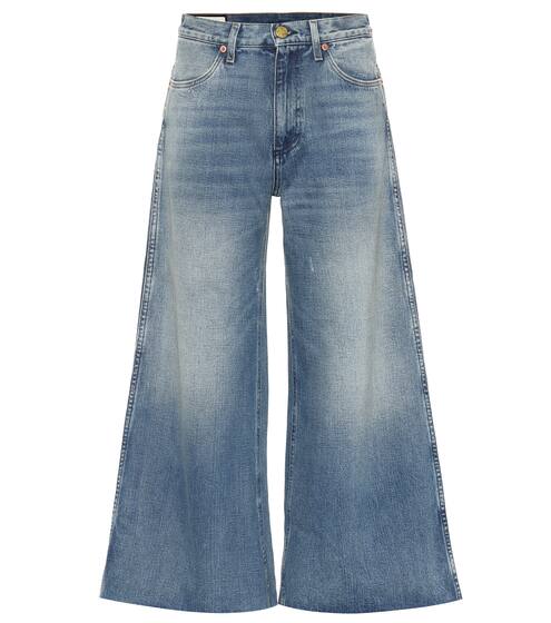Cropped high-rise wide-leg jeans | Gucci