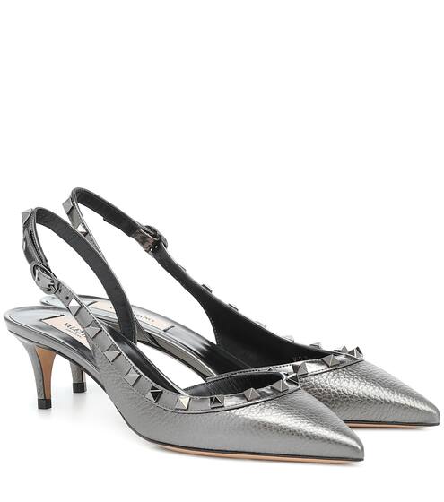 Valentino Garavani Rockstud leather slingback pumps | Valentino
