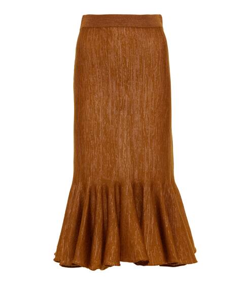 Mytheresa Femme Vêtements Jupes Jupes imprimées Exclusivité Mytheresa Mini-jupe Mucius rayée en lamé