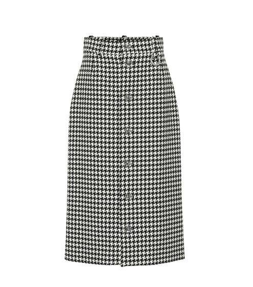 Karierter Rock aus einem Wollgemisch | Balenciaga