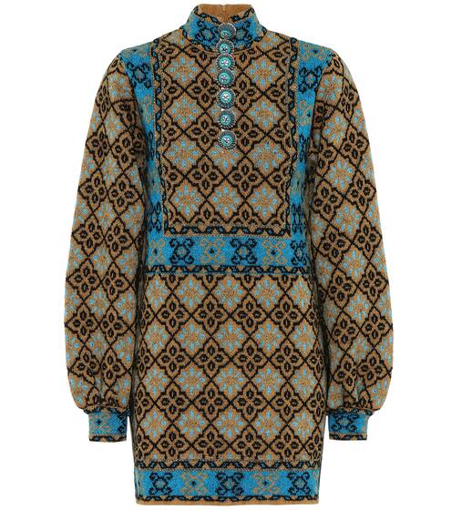 Lamé GG wool-blend minidress | Gucci