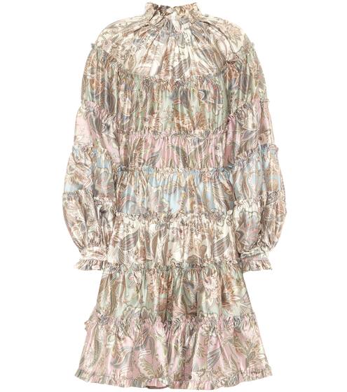 Ladybeetle floral wool-blend minidress | Zimmermann