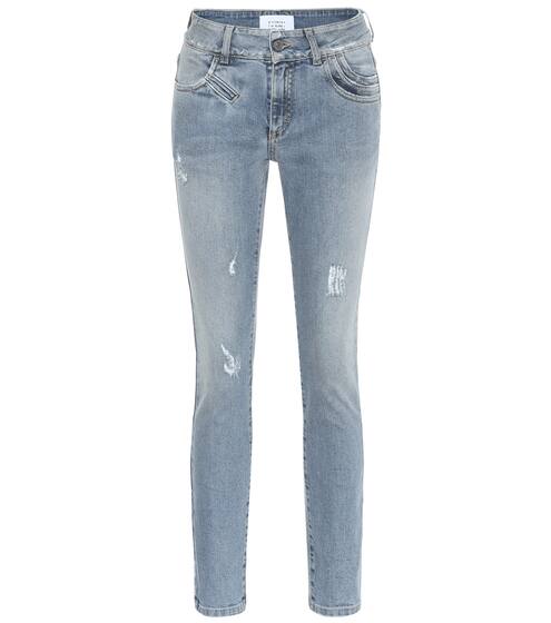 Distressed high-rise skinny jeans | Givenchy