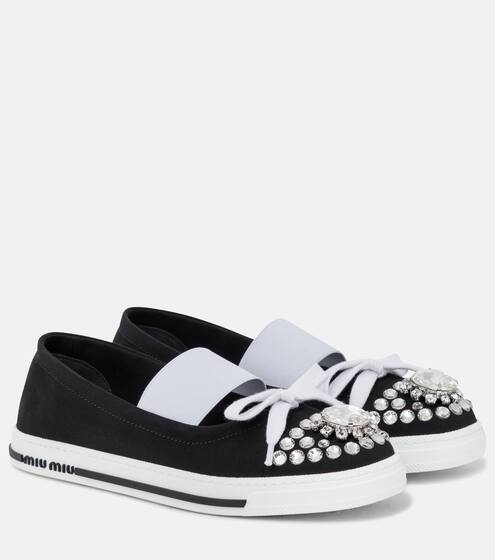 Embellished ballet flats | Miu Miu
