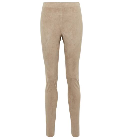 High-rise suede leggings | Joseph