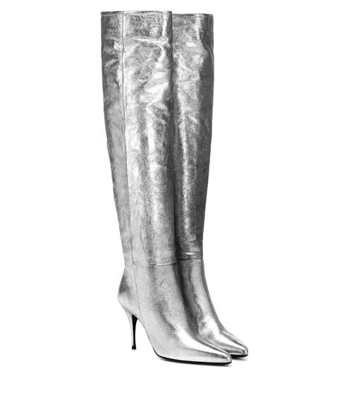 Metallic leather knee-high boots | Zimmermann