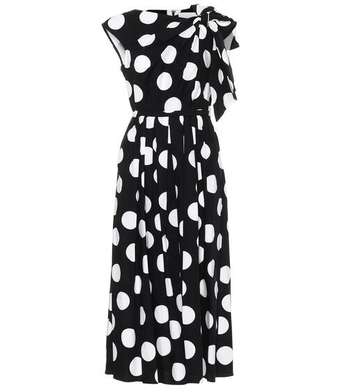 Polka-dot stretch-cotton dress | Carolina Herrera